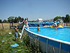 The kids swimming