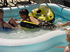 Tyler on his pool toy
