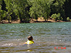 Tyler going for a swim