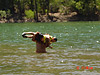 Ken throwing Tyler in the lake