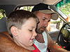 Ken and Tyler looking at the campground map