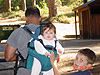 Ken, Jordan, and Tyler getting ready to go for a walk