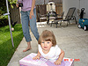 Jordan playing on one of her presents