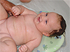Jordan taking a bath