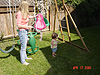 Tanya and Jordan with the pinata