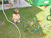 Jordan picking up some of the candy