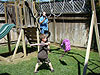 Hunter hitting the pinata