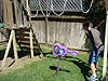 Tyler hitting the pinata