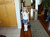 Jordan with her new Hannah Montana boots