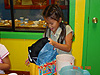Katie opening her first present