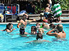 All the kids having a good time in the pool