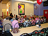 Everyone enjoying pizza