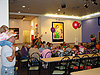 Jordan watching Chuck E. Cheese and the other characters