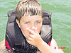 Tyler getting ready for a dip underwater