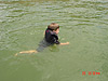 Tyler going for a swim