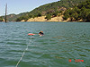 Tyler swimming back out to go again