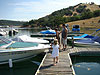 Jordan, Ken, and Tyler walking to our boat slip