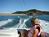 Jordan watching Tyler wakeboard