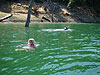Jordan and Tyler swimming to shore