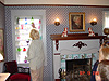 The guide showing the glass displayed inside the house