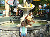 Jordan by a fountain