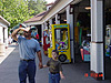 Ken and Tyler walking by the amusement area