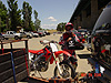 Ken getting on his helmet