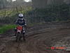Tyler riding around the track