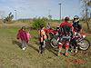 John and Ken talking after riding the track
