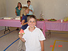 Tyler eating some watermelon