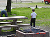 Tyler and Ken gathering wood