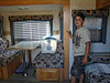 Tyler in our trailer