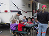 The kids getting ready for a Thankgiving dinner