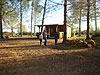 Tyler, Casey, Jordan,and Ken checking out the cabin