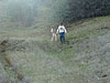 Tyler and Jordan walking down the hill