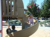 Tyler and Jordan on the slide