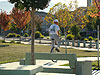 A guy on a unicycle