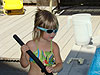 Jordan working on the pool