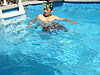 Tyler taking his first swim of the year