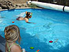 Jordan watching Tyler swim