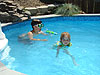 Jordan and Tyler swimming