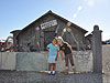 Marissa and Jordan in front of the Haunted Barn