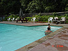 Tyler and Ken swimming at our resort