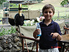 Tyler being watched by a silly tucan