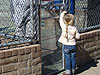 Jordan trying to go inside the batting cages
