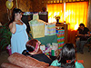 Shelly starting to open gifts