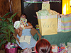 Shelly opening the first present from us