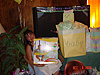 Shelly showing the second gift from us