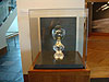 A glass sculpture of Snoopy