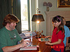 Kyra having her book signed